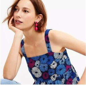LOFT, NWT -  Navy, Red White & Blue Peplum Cami
